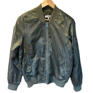 CI Sono shiny olive green zip up Jacket with pockets size Small